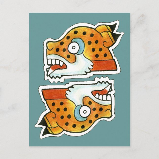 Mayan Jaguar Symbol Postcard (Front)