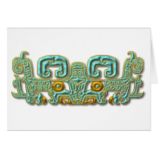 Mayan Jaguar-turquoise and gold