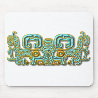 Mayan Jaguar-turquoise and gold Mouse Mat