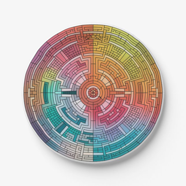 Mayan Mosaic Marvel 02 Paper Plate (Front)