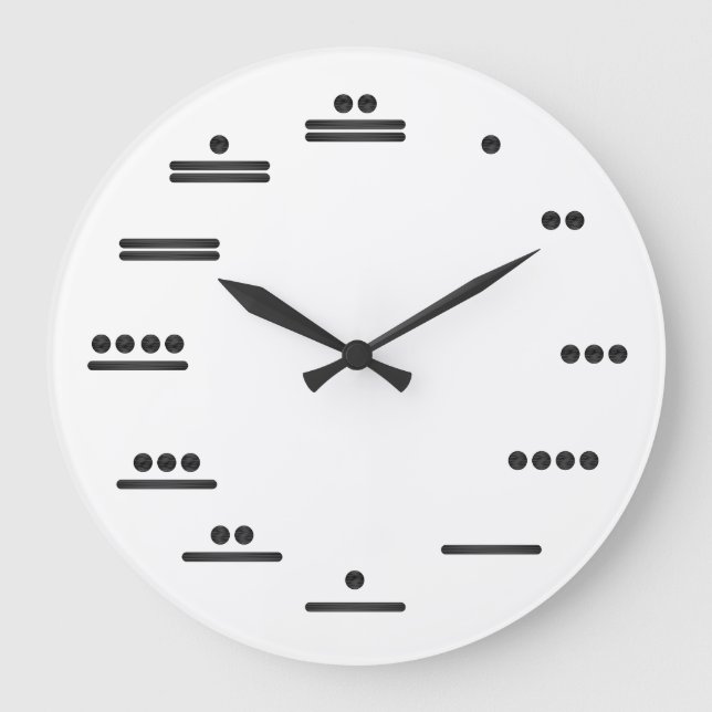 Mayan Number Analogue Clock (Front)
