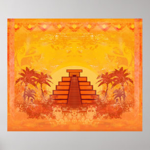 Mayan Pyramid, Mexico Poster