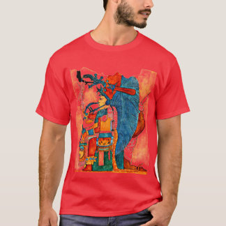 MAYAN RED T SHIRT PRINT ON MENS SHIRT