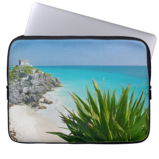 Mayan Ruins At The Beach In Tulum Laptop Sleeve