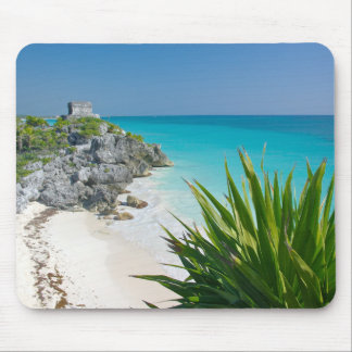 Mayan Ruins At The Beach In Tulum Mouse Mat