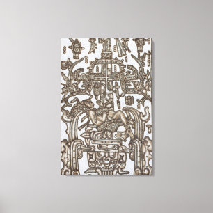 Mayan Ruler Pakal Kim the astronaut wrapped canvas