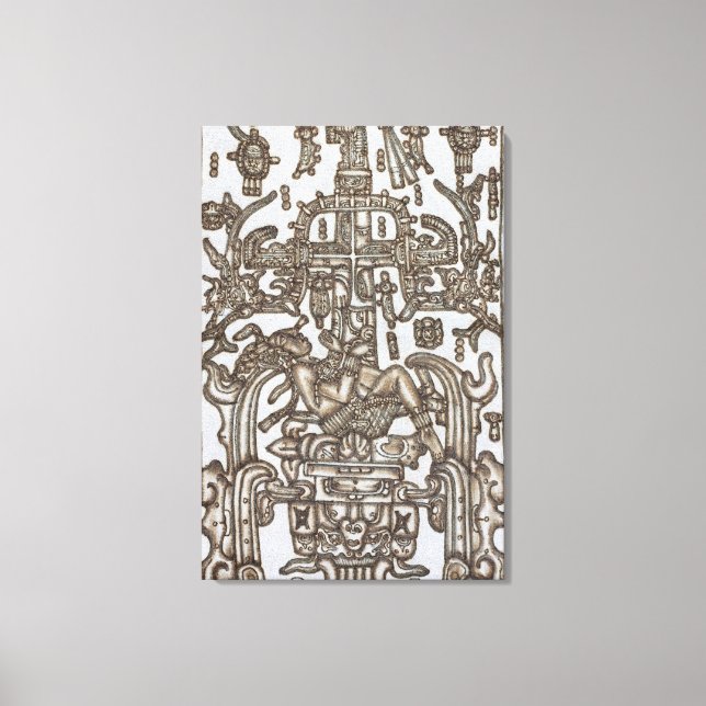 Mayan Ruler Pakal Kim the astronaut wrapped canvas (Front)