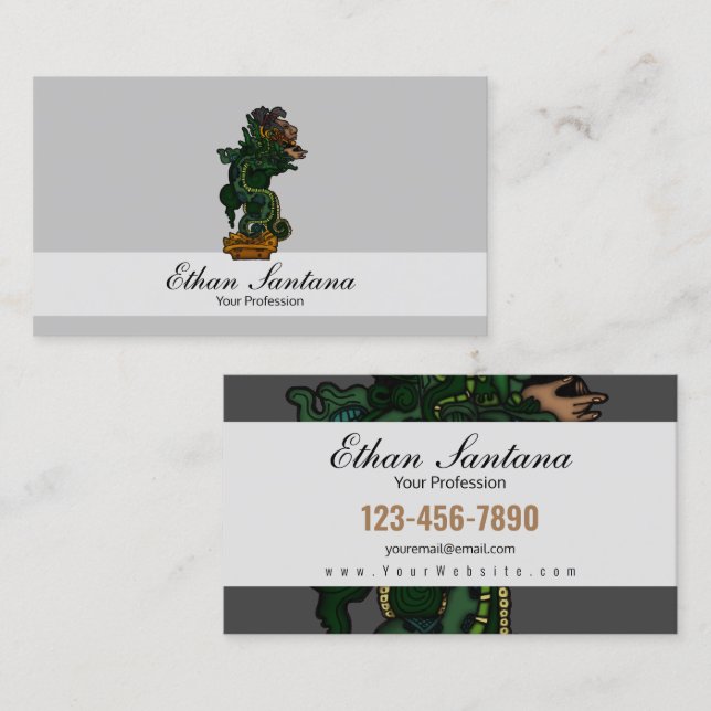 Mayan Serpent God Business Card (Front/Back)