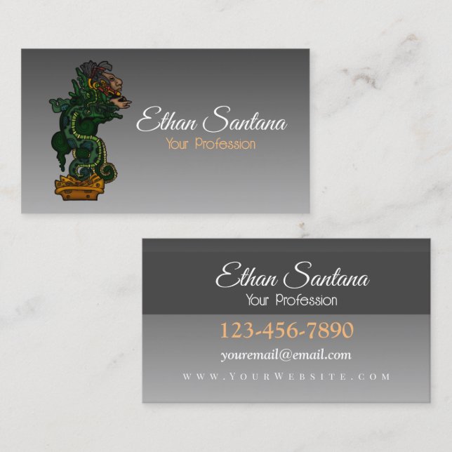 Mayan Serpent God Business Card (Front/Back)