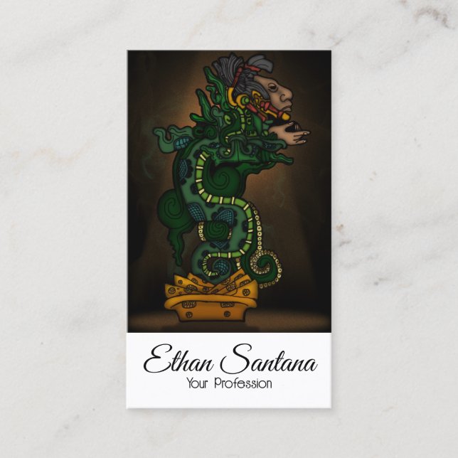 Mayan Serpent God Business Card (Front)