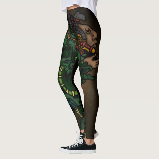Mayan Serpent God Leggings (Left)