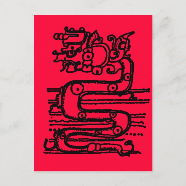 MAYAN SERPENT GOD POSTCARD (Front)