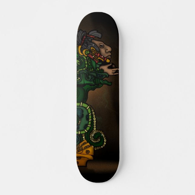Mayan Serpent God Skateboard (Front)