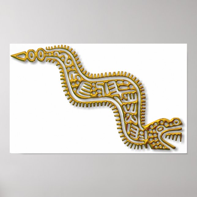 Mayan Serpent-gold Poster (Front)