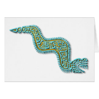Mayan Serpent-turquoise and gold