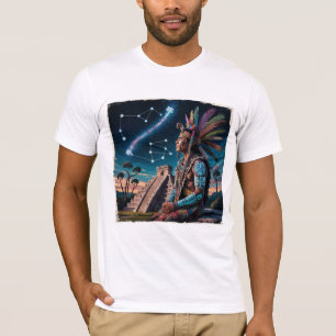 Mayan Shaman Spirit Guide Tee Tribal Glyph Art