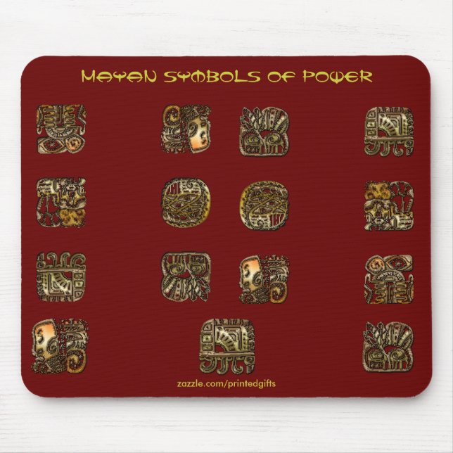 MAYAN Symbols of Power Mousepad (Front)