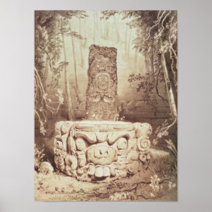 Mayan temple, Honduras Poster