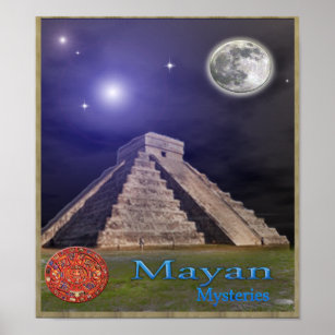 Mayan temple posters