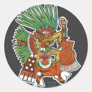 Mayan Tezcalipoca God Classic Round Sticker