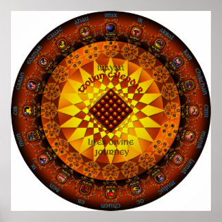 Mayan Tzolkin Calendar Poster