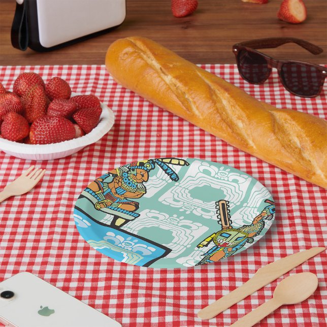 Mayan Warrior And King Paper Plate (Creator Uploaded)