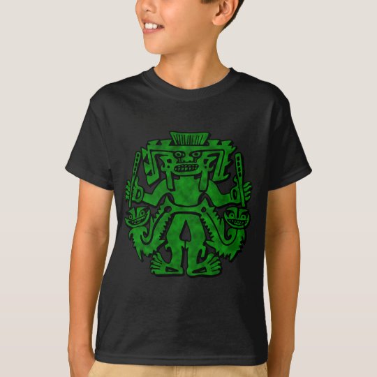 Mayan With Clubs Green T-Shirt
