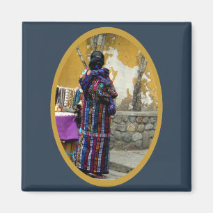 Mayan Woman in Panajachel Guatemala Magnet