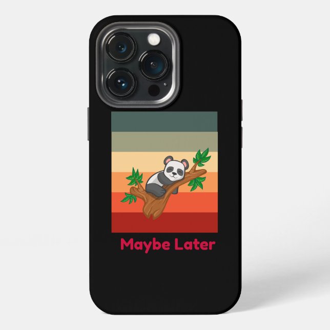 Maybe Later Cute Panda iPhone Case (Back)
