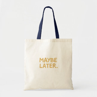 Maybe Later Orange Cat Desk Humour Tote Bag