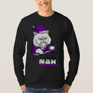 Maybe Never Nah Asexuality Ace LGBQA Angry Cat Ase T-Shirt