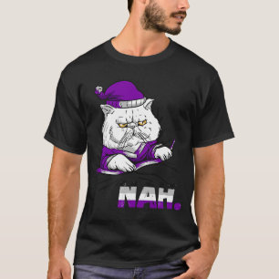 Maybe Never Nah Asexuality Ace LGBQA Angry Cat Ase T-Shirt