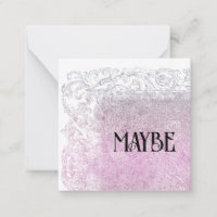 *~* MAYBE Relationship AP63 Flat Note Card