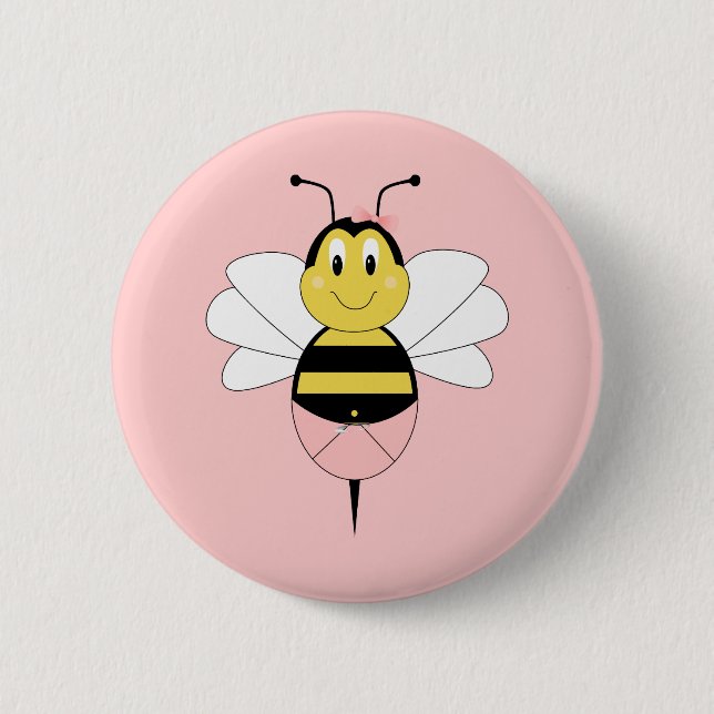 MayBee Bumble Bee Button (Front)