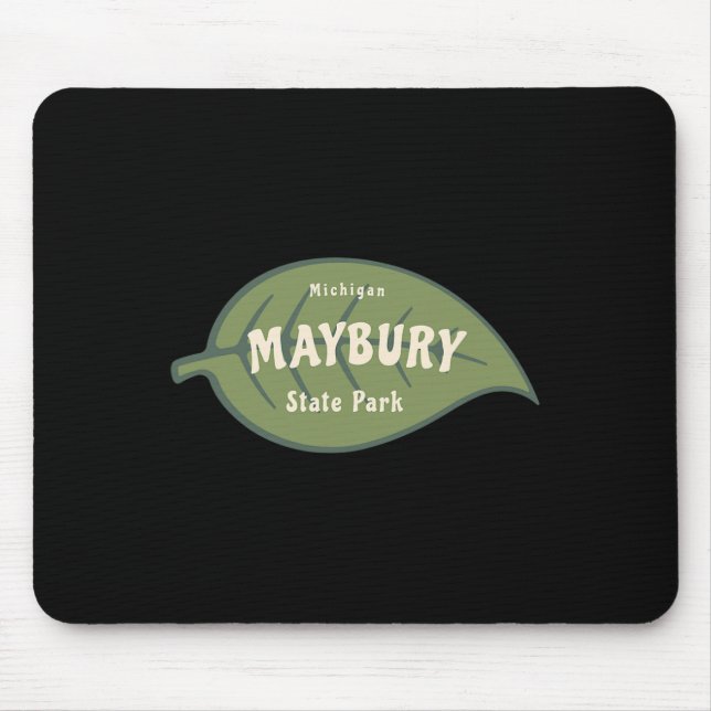 Maybury State Park Michigan Fall Leaves Vacation  Mouse Mat (Front)
