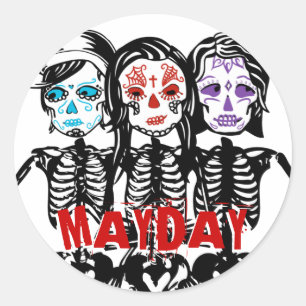 mayday : colour touched classic round sticker