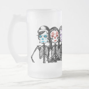 mayday : colour touched frosted glass beer mug