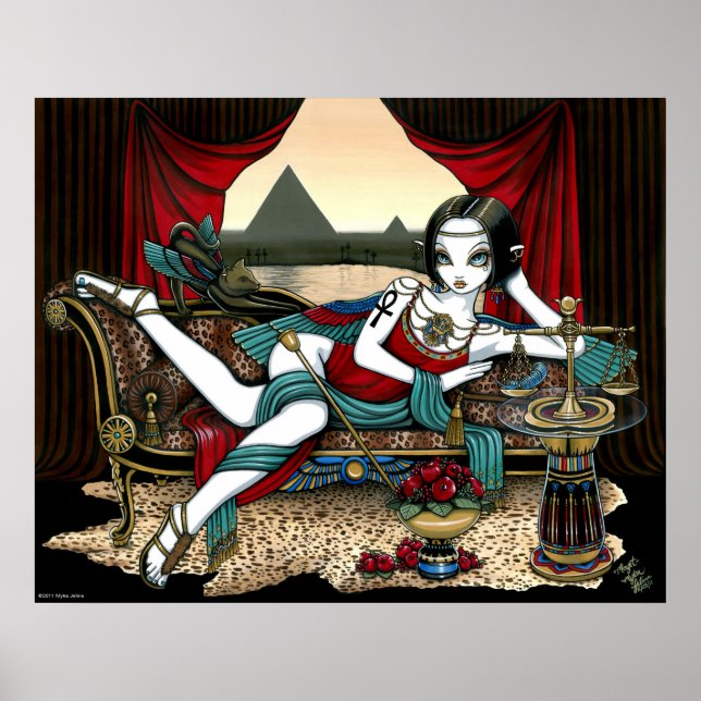 "Mayet" Egyptian Goddess Pyramid Angel Poster (Front)