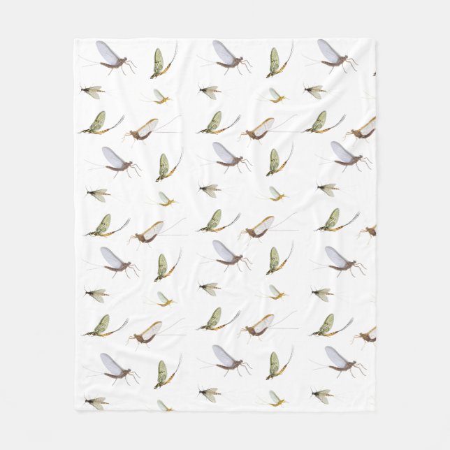 Mayflies Fleece Blanket (Front)