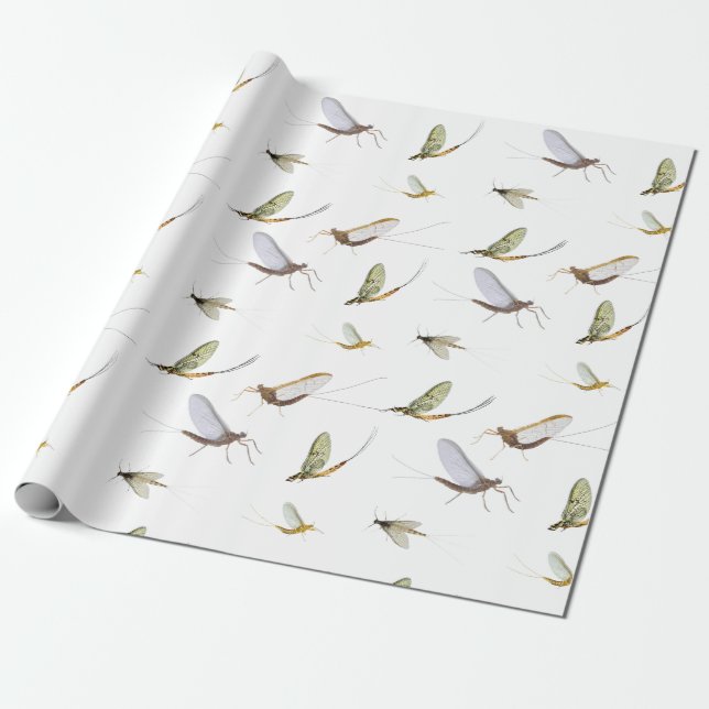 Mayflies Wrapping Paper (Unrolled)