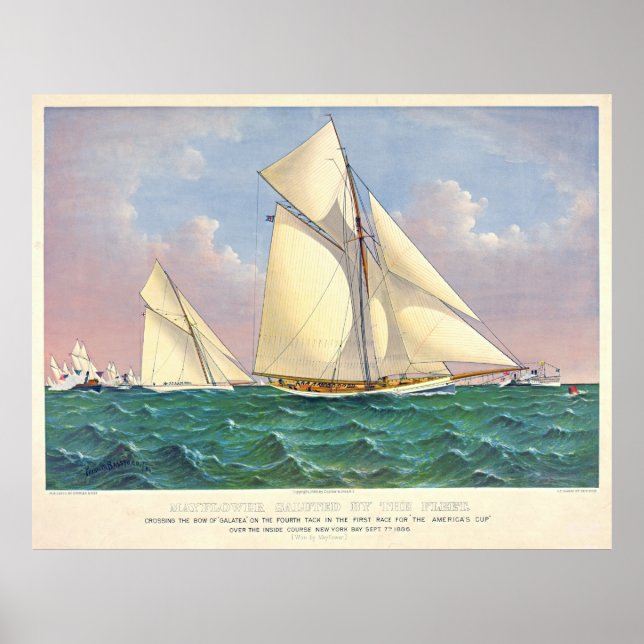 Mayflower Beats Galatea 1886 Poster (Front)