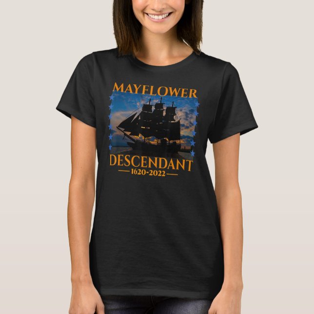 Mayflower Descendant 402 Years 2022 Ship Mayflower T-Shirt (Front)