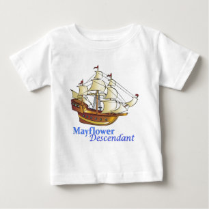 Mayflower Descendant Sailing Ship Baby T-Shirt