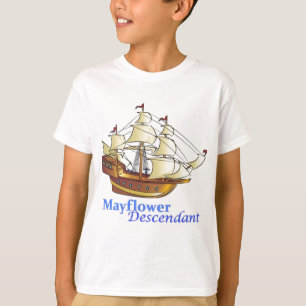 Mayflower Descendant Sailing Ship T-Shirt