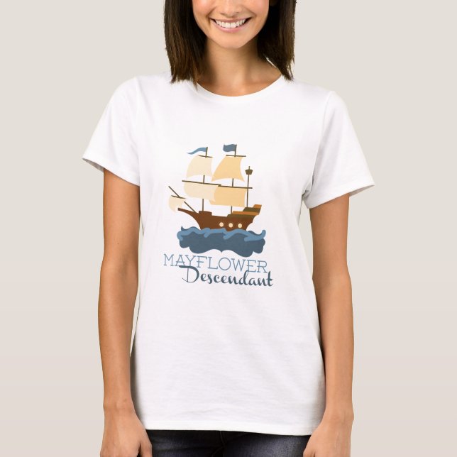 Mayflower Descendant T-Shirt (Front)