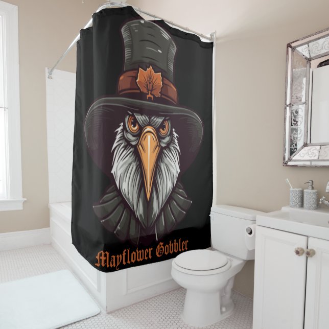  Mayflower Gobbler Shower Curtain (In Situ)