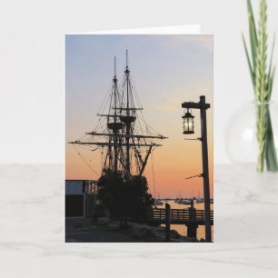 Mayflower Ii at dawn Card
