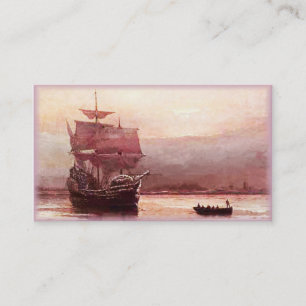 Mayflower in the Hudson Harbour Business Cards