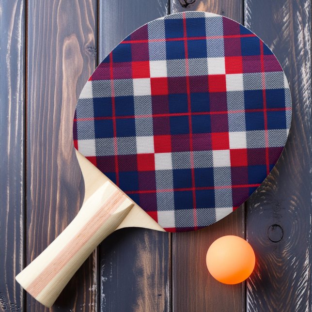 Mayflower Plaid Ping Pong Paddle (Creator Uploaded)