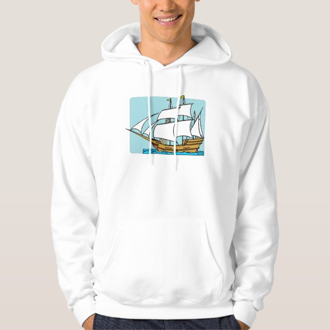 Mayflower Sails To Plymouth Hoodie (Front)